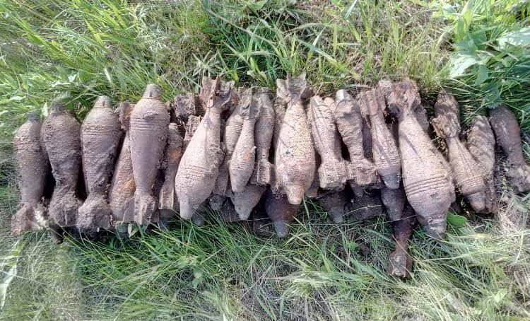 В лесу нашли выкопанные неизвестными боеприпасы