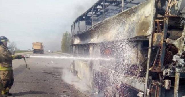 На трасі Одеса-Київ на ходу загорівся пасажирський автобус