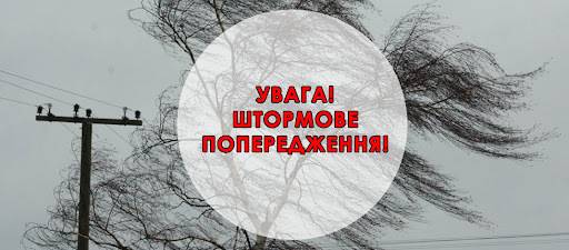 На Харківщині через посилення вітру оголосили штормове попередження
