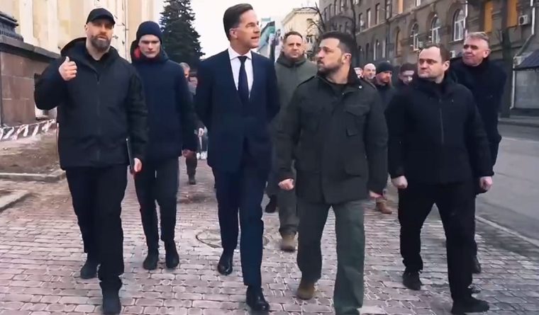 На Харківщину приїхали президент Зеленський і прем’єр Нідерландів Марк Рютте