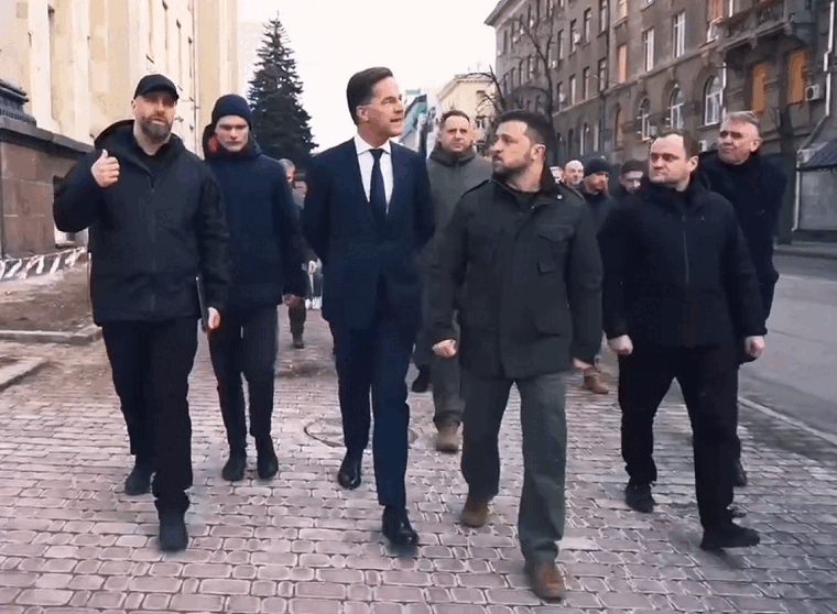 На Харьковщину приехали президент Зеленский и премьер Нидерландов Марк Рютте