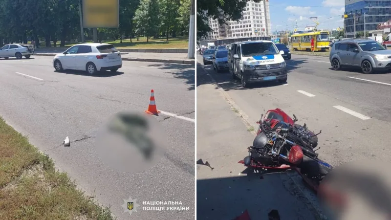 Трагічна аварія в Харкові: мотоцикліст смертельно травмував жінку на пішохідному переході (фото)