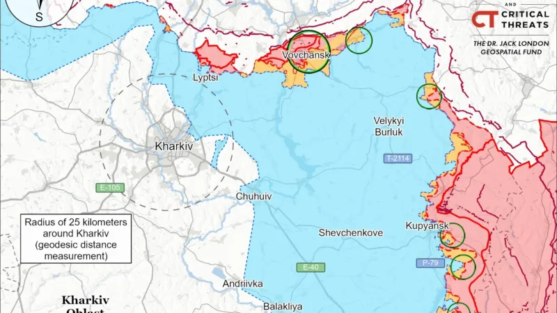 Російські війська намагаються здійснити прорив оборони ЗСУ на північ від Харкова, повідомляє ISW